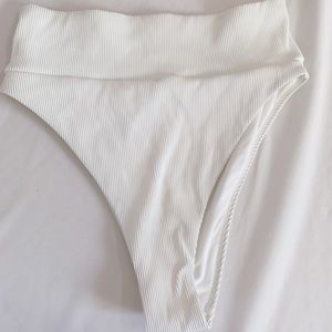Aerie White Ribbed High Wasted Bottom